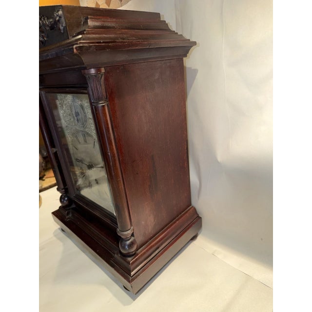 Antique German Bracket Mantel Clock With Westminster Quarter Strike Chimes For Sale - Image 12 of 14