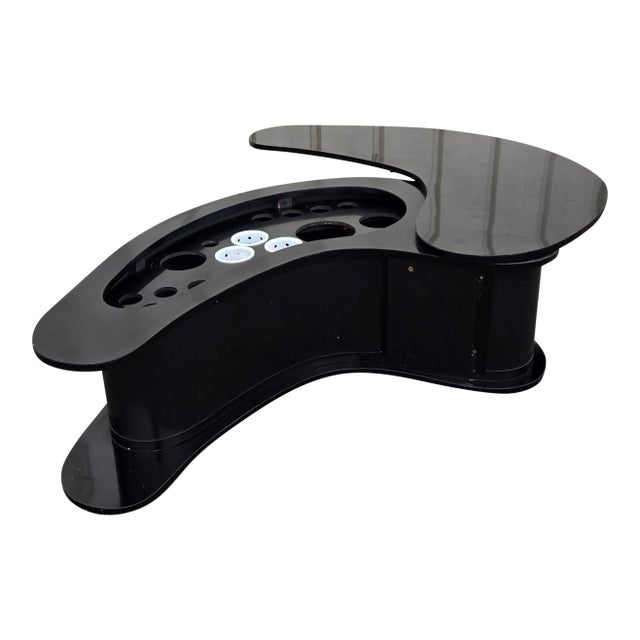 Vintage Grand Server Boomerang Coffee Table Bar Combo Attributed to A.H Stock For Sale