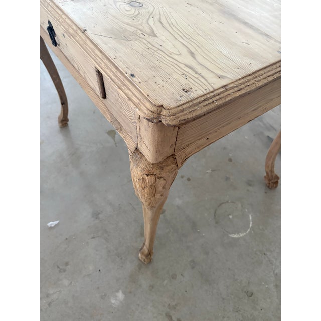 18th Century French Provincial Bleached Fruitwood Writing Table With Cabriole Legs For Sale In Houston - Image 6 of 12