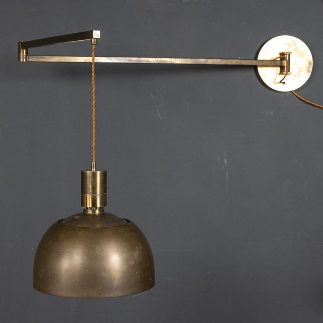 Italian Brass Articulated Wall Lights by Albini & Helg, 1960s, Set of 2 For Sale - Image 3 of 13