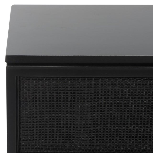 Spritely Home 3 Drawer Rattan Chest - Black For Sale - Image 4 of 8