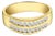 Double Row Diamond Wedding Band .75cttw 14K Yellow Gold, Size 7.75 For Sale