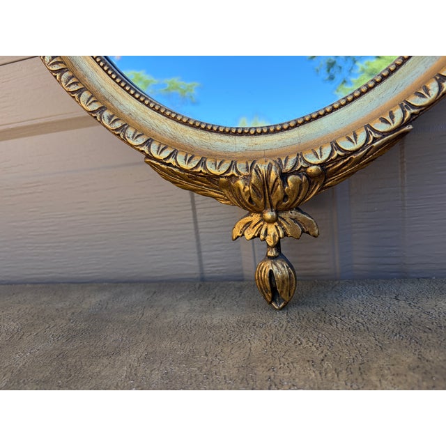 Early 20th Century Adam Style Neoclassical Giltwood Oval Mirror With Urn Crest For Sale - Image 14 of 17