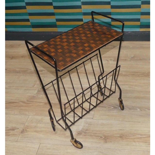 Vintage String Newspaper Rack, 1960s For Sale - Image 11 of 11