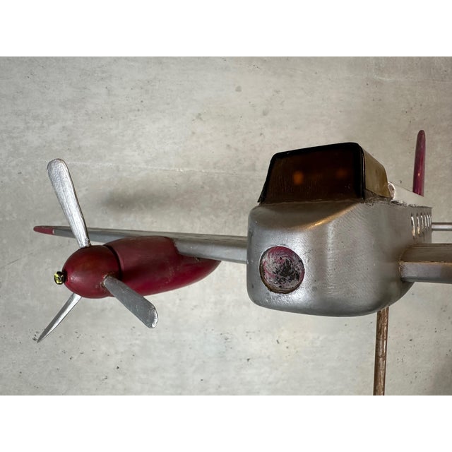 Vintage Toy Airplane in Wood For Sale - Image 11 of 16