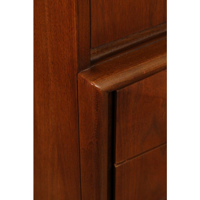 United Furniture Mid Century Modern Walnut High Chest For Sale - Image 12 of 18