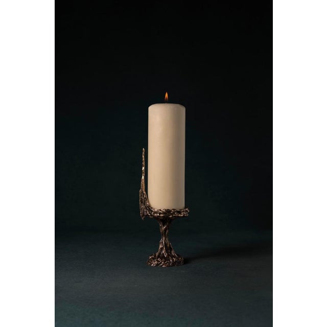 Omnia Vanitas Vanité 37 Candelabra in Patinated Cast Bronze by William Guillon For Sale - Image 4 of 13