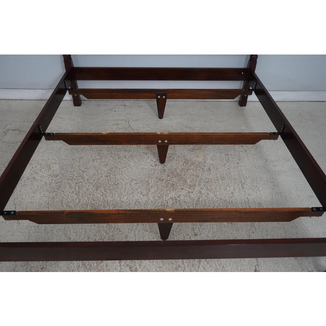 Statton Furniture Statton King Size Ball & Claw Cherry Poster Bed For Sale - Image 4 of 15