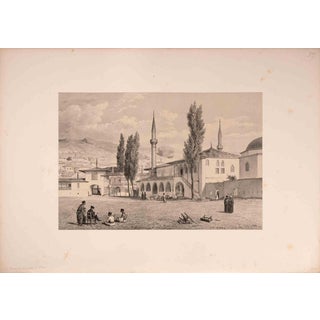 Auguste Raffet, Mosquée et Palais de Khan à Bakhchisarai, Lithograph, 1840 For Sale