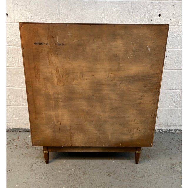 Mid 20th Century American of Martinsville 'Dania' Walnut High-Boy Dresser by Merton Gershun For Sale - Image 17 of 17
