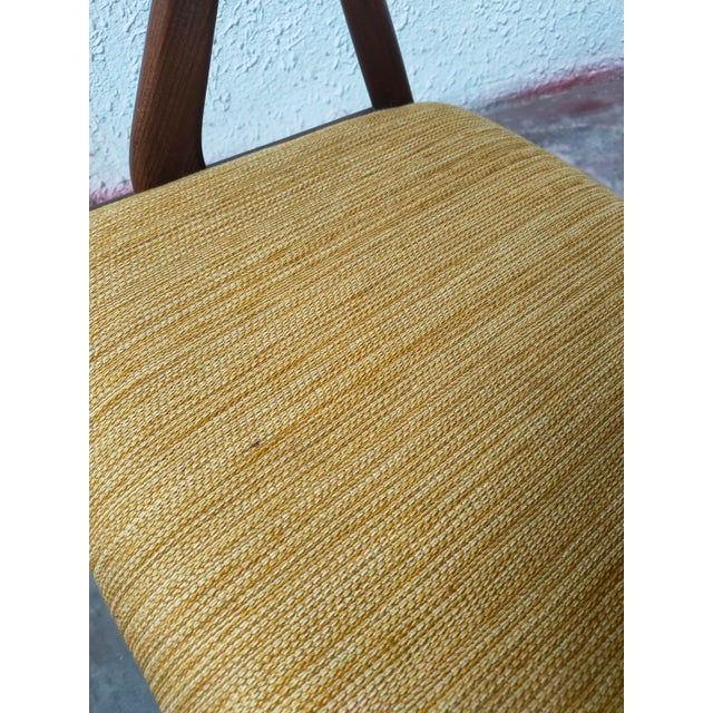 Gold Vintage Danish Chairs by Sillas Kristiansen, 1970, Set of 6 For Sale - Image 8 of 9