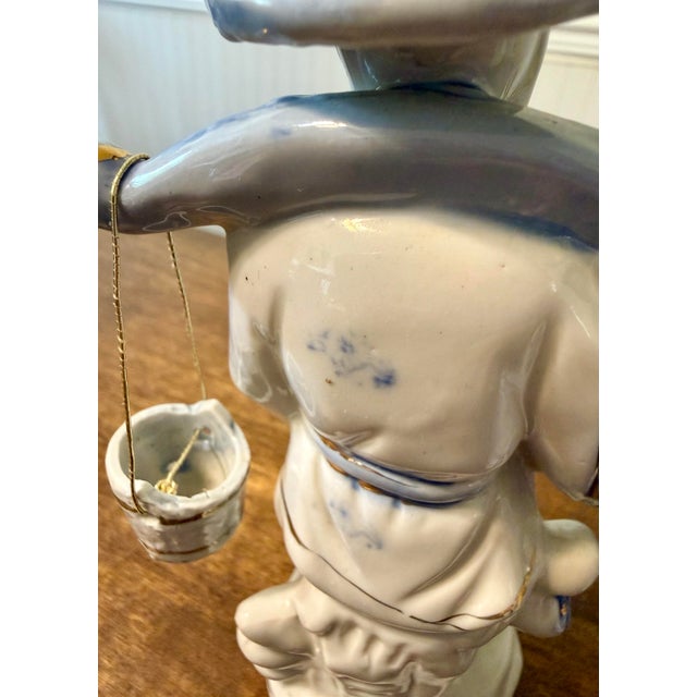 1940s 1940s Chinese Blue and White Figurines For Sale - Image 5 of 12