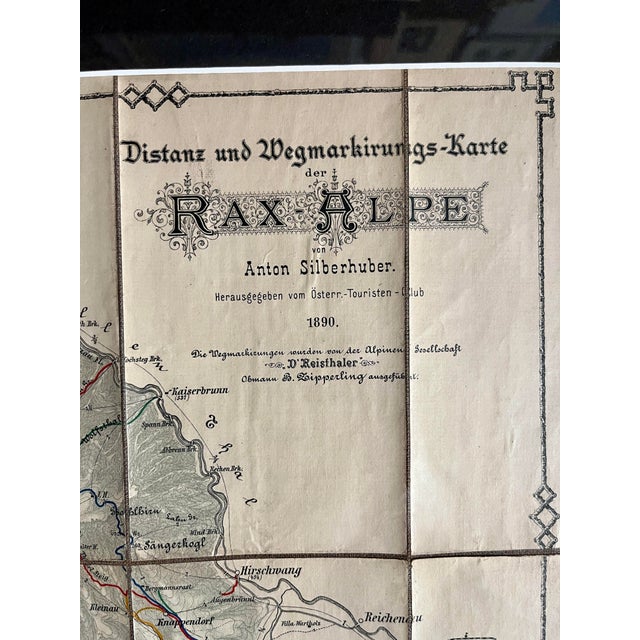 Set of Two 1890 Austrian Empire Maps: Schneeberges & Rax Alpe Regions For Sale - Image 9 of 11