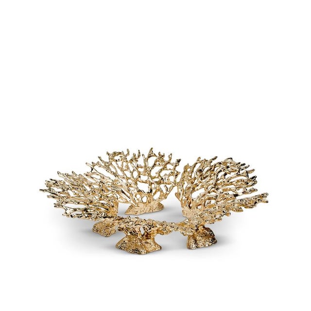 Contemporary Maris Polished Brass Candleholder by Maeve For Sale - Image 3 of 8