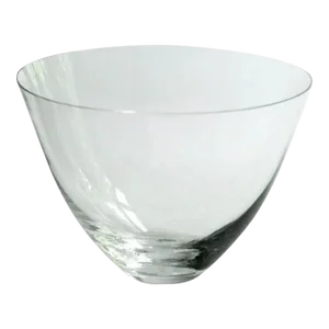 Contemporary Small Crystal Bowl, Hand Blown in Sweden by Deborah Ehrlich