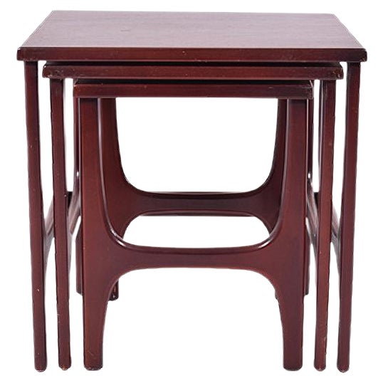 Mid-Century Danish Teak Nesting Tables, 1960s, Set of 3 For Sale