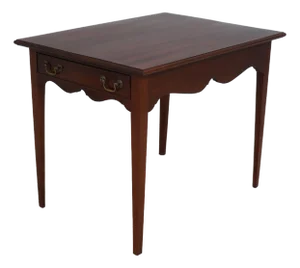Bench Made Hand Crafted 1 Drawer Mahogany End Table