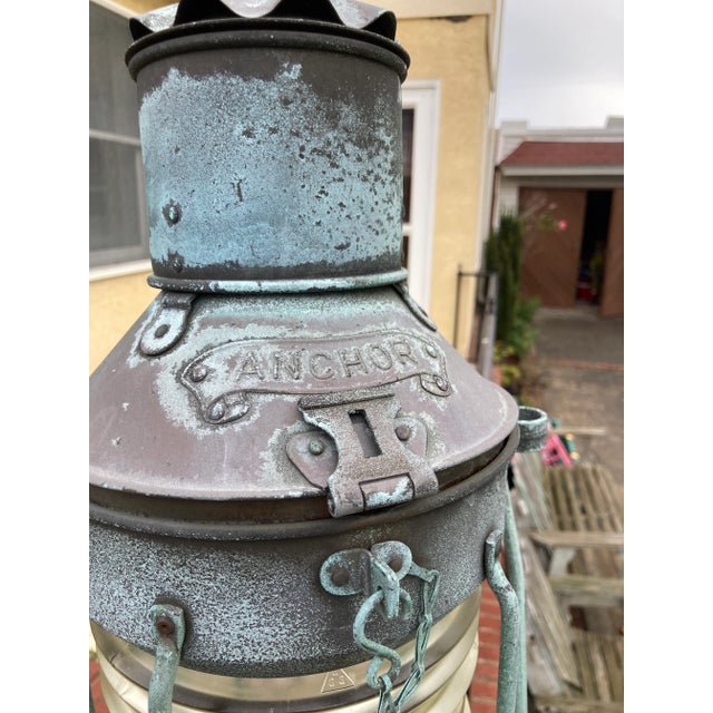 1950s Antique Nautical Lamp Post For Sale - Image 5 of 8