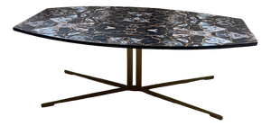 Coffee Table with Agate Stone Effect, 1990s