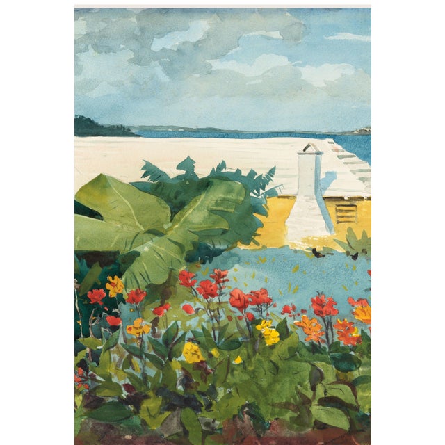 1899 Vintage Coastal Landscape Art Print, Bermuda by Winslow Homer - 60" X 40" For Sale In Buffalo - Image 6 of 8