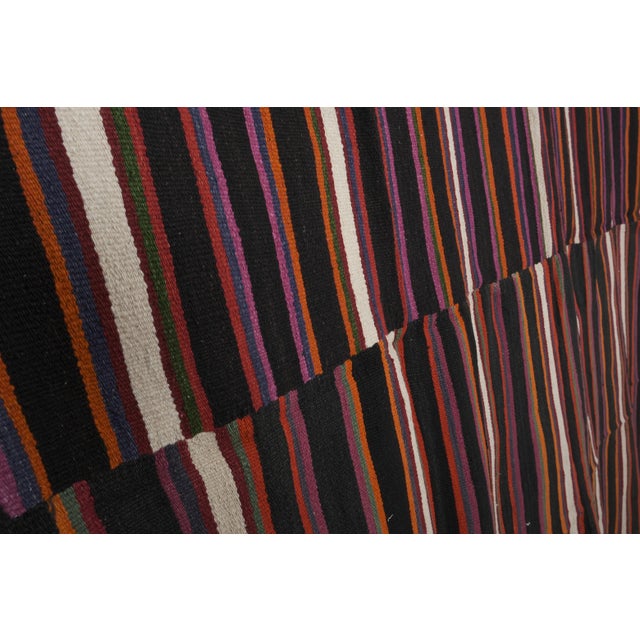Striped Turkish Kilim Rug 9'1'' X 11'1'' For Sale - Image 10 of 11
