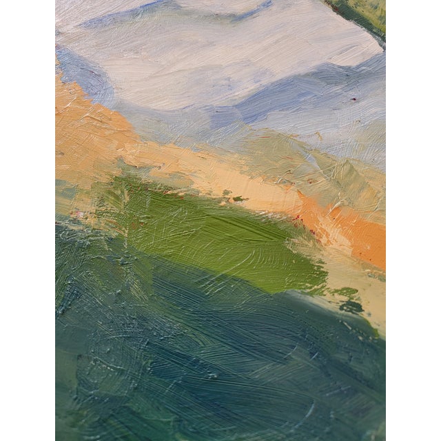 Cliffside 3, Mixed Media Expressionist Seascape Landscape Oil Painting For Sale - Image 9 of 14