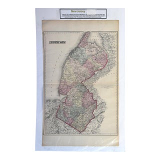 Antique 1870s g.w. Gray & Son Map of New Jersey (32 X 20")" For Sale
