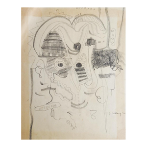 1970 Zanne Hochberg Abstract Drawing