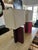 Burgundy 1990s Pair of California Postmodern Sculptural Frosted Resin Table Lamps by Deszign, Inc. For Sale - Image 8 of 17