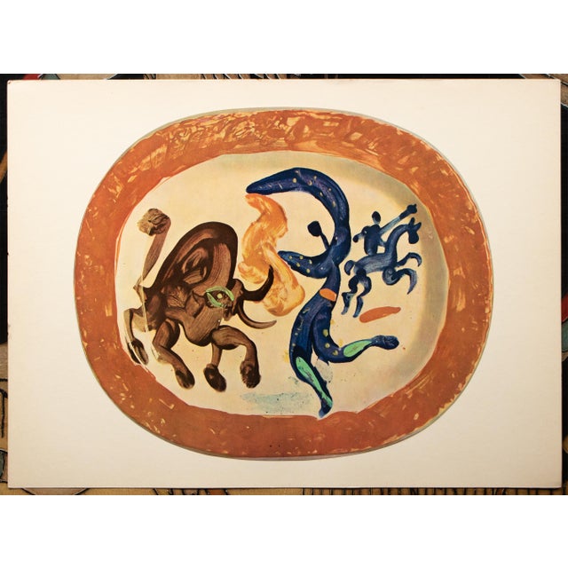 1950 Set of 8 Vintage Prints of Picasso's Ceramic Platters From Switzerland For Sale - Image 14 of 18