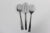 Metal 1960s Mid Century Modern Stainless Serving Set Spoon, Fork, Lifter, Set of Three Aztec Scroll For Sale - Image 7 of 10