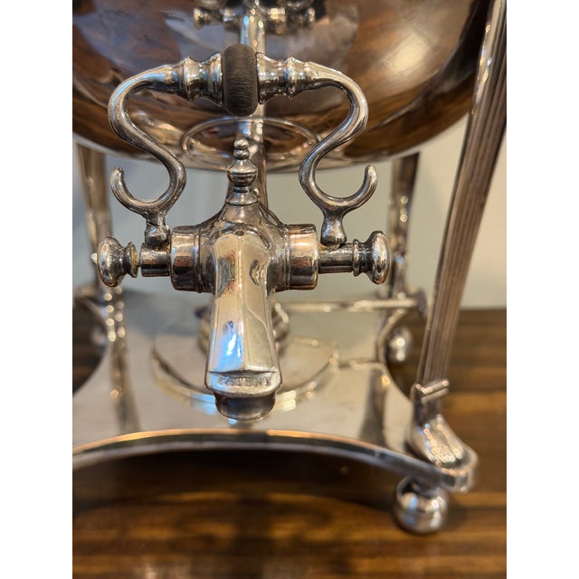 Antique 19th-Century Egyptian Revival Silver-Plated Samovar With Sphinx Finial For Sale - Image 4 of 16