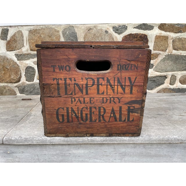 1920's Antique Wood Beverage Crate Prohibition Era For Sale - Image 13 of 13