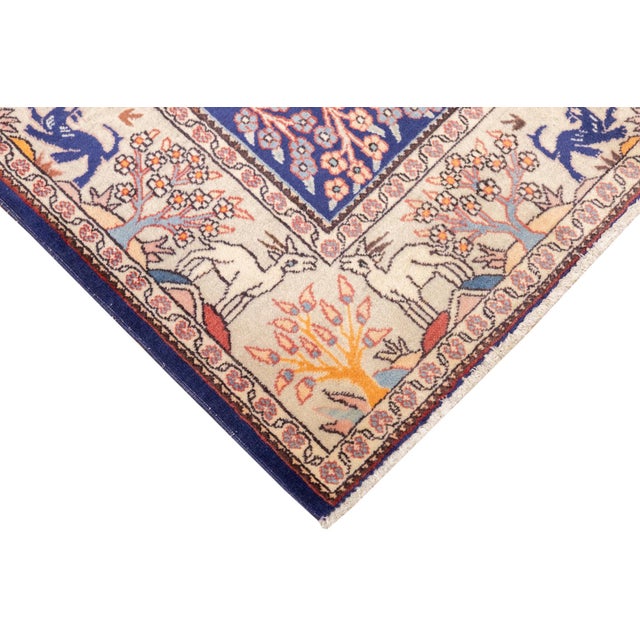 Textile Vintage Hand-Knotted Persian Isfahan Rug 4'5" X 6'7" For Sale - Image 7 of 18