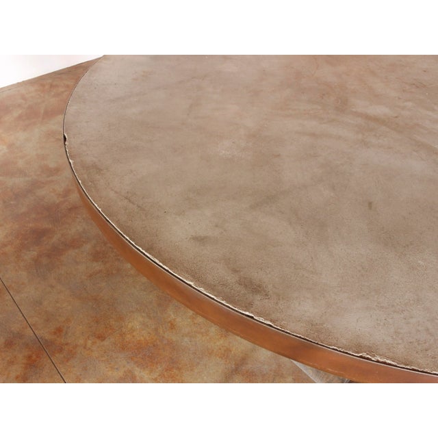 Round Pedestal Dining Table With Concrete Top For Sale - Image 9 of 13