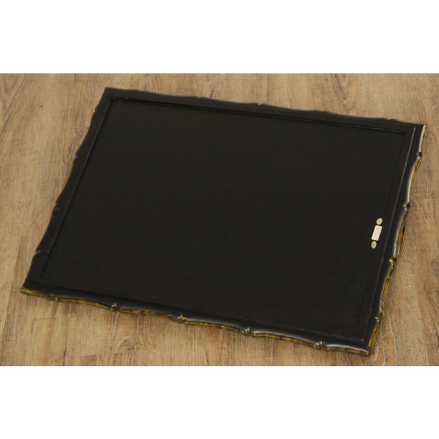 Late 20th Century Chinoiserie Style Faux Bamboo Folding Tray Table For Sale - Image 12 of 12