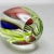 Vintage 1960’s Murano Attributed Clear With Tri Color Sommerso Teardrop Sculpture For Sale - Image 9 of 9