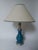 Blue Mid-Century Blue Ceramic Wooden Table Lamp, 1960s For Sale - Image 8 of 18
