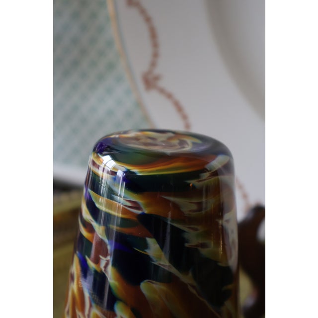 Joel O’Dorisio for Lost Angel Signed Handblown Studio Art Glass Vase For Sale - Image 9 of 15
