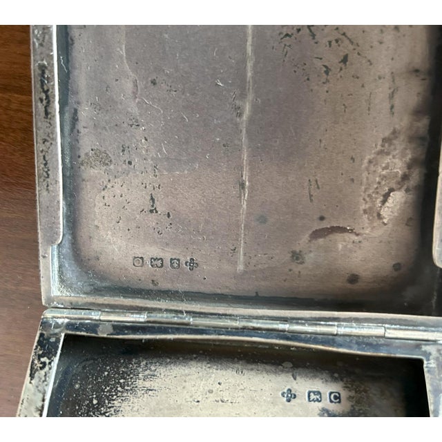 Art Deco Silver Table Clock from William Base & Sons, Birmingham, 1927 For Sale - Image 13 of 18