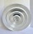Metal 1950's Art Deco Frosted Semi-Flush Pendant Light For Sale - Image 7 of 11