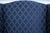 1990s Broyhill Roll Arm Blue Upholstered Wing Chair For Sale - Image 5 of 18