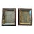 Two 1930s Art Deco Brass, Burgundy and Mirrored Glass Italian Picture Frames For Sale