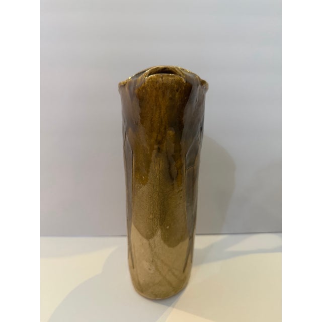 Mid-Century Modern 1970s Signed Mid-Century Modern Studio Pottery Ceramic Pitcher For Sale - Image 3 of 6