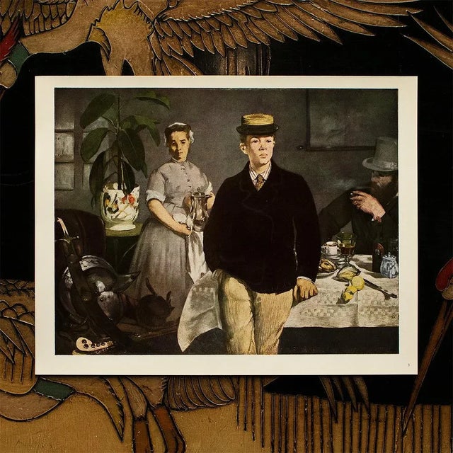 American Circa 1950s After Manet "The Luncheon" Vintage Full Color Impressionist Print For Sale - Image 3 of 6