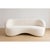 Contemporary White Bouclé Curved Sofa With Sculptural Organic Form For Sale - Image 4 of 7