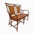 Vintage Tortoiseshell Faux Bamboo & Cane Loveseat Bench For Sale - Image 4 of 8