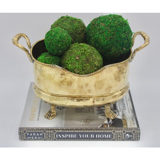 Mid Century Brass Cachepot Planter For Sale - Image 11 of 11