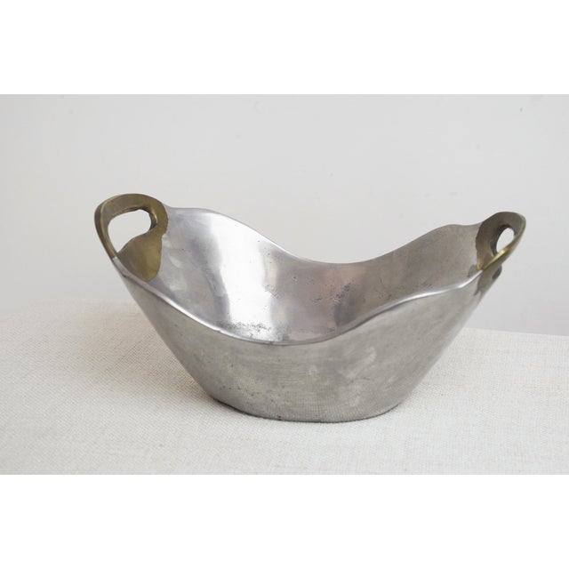 Spanish Brutalist Aluminum Brass Ardisur Bowl, 1970s For Sale - Image 6 of 11