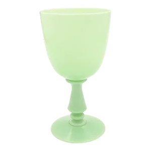 Green Opaline Glass Chalice, France Circa 1920
